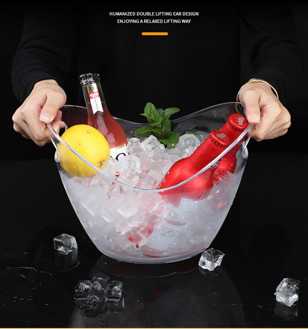 Large 12L Led ice buckets color changing LED light up Wine Cooler Barrel shaped Champagne wine beer ice bucket bar