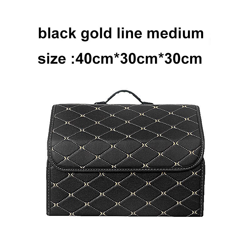 Auto Kofferraum Organizer Kasten Organizer für autos Falten Kasten Auto zubehör innen Lagerung Kasten für stamm Auto produkte: Schwarz Beige Mittel1