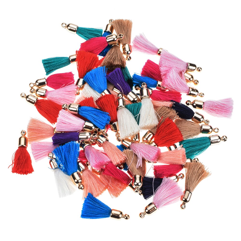 20pcs/lot Mixed Color Small Tassel Jewelry Accessory For Bracelet Necklace Handmade Mini Tassel DIY Jewelry Making Finding Women: C