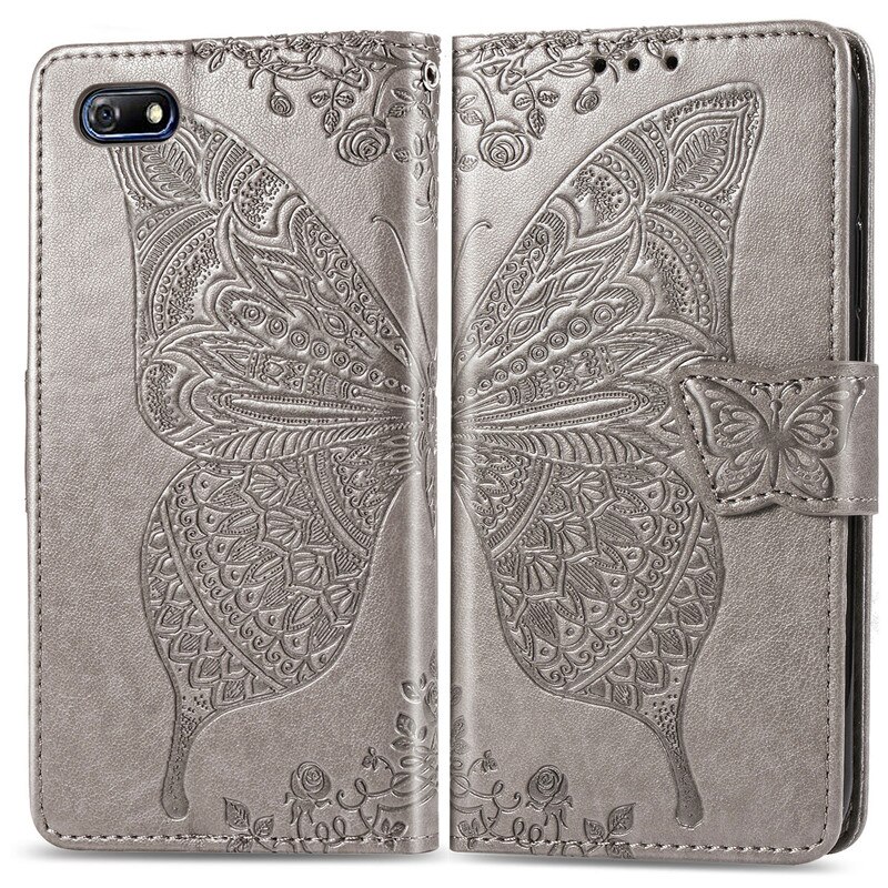 Huawei Y5 Lite Case Flip Wallet Leather Case For Huawei Y5 Lite Y5Lite Y 5 Lite DRA-LX5 Phone Case Coque Cover: Gray