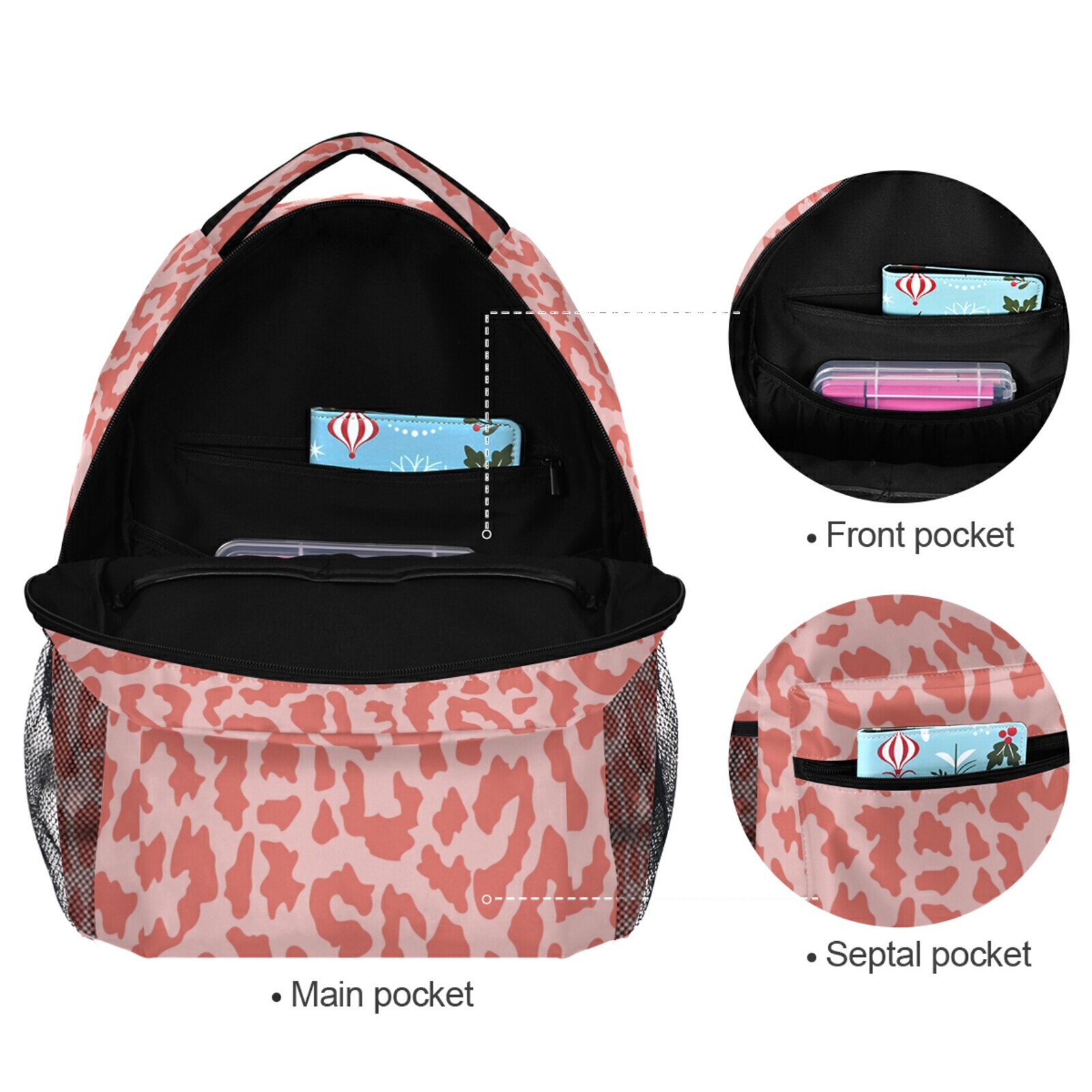 Leuke Meisjes Schooltassen Kinderen Primaire Rugzak Roze Cheetah Luipaard Prinses Schooltas Kids Bookbags Mochila Escolar