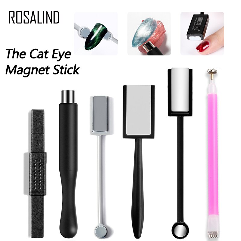 Rosalind katt øye neglelakk magnet pinne manikyrverktøy til sterk magnetisk effekt uv katt øye gel neglekunstverktøy