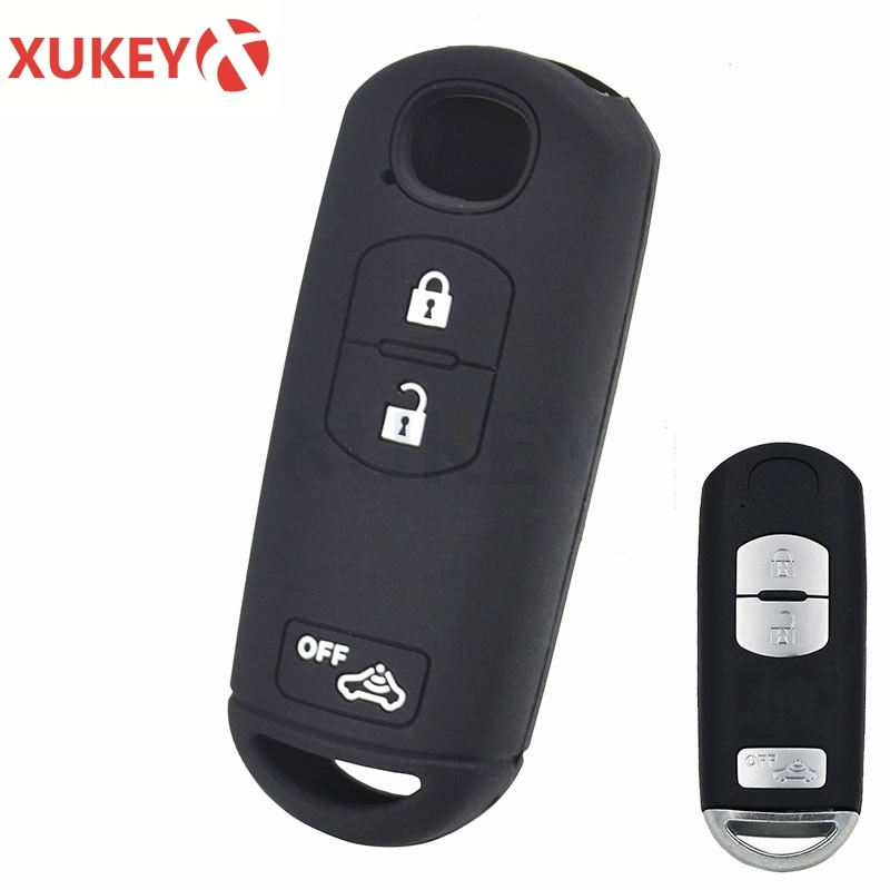 Silicone Remote Key Cover Fob Case Voor Mazda 2 3 5 6 CX-3 CX-5 CX-7 CX-9 Snelheid Miata MX5 Shell 2 3 4 Knop