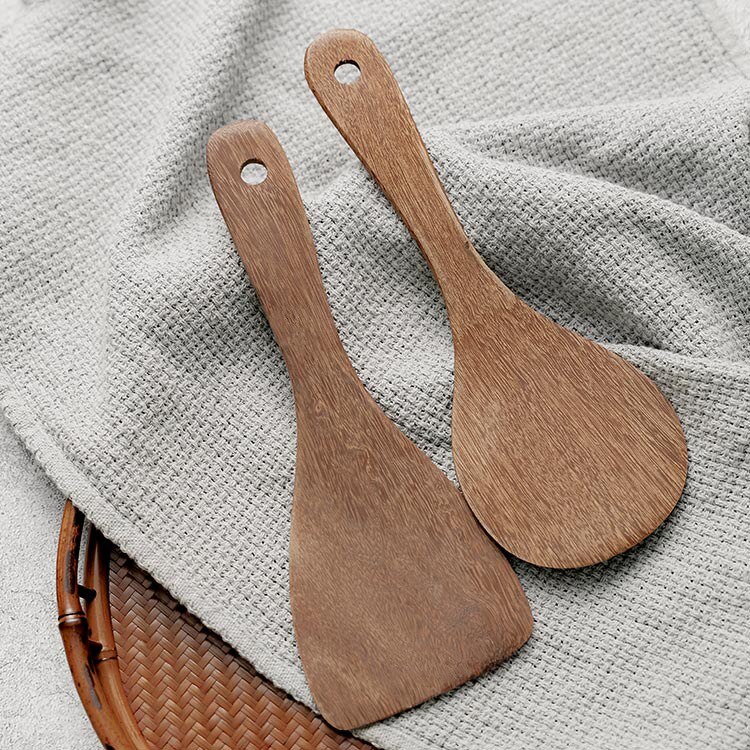 Wood Kitchenware Nonstick Wing Wood Cookware Set shovel Colander Spatula Spoon Cooking Set Kitchen Utensil