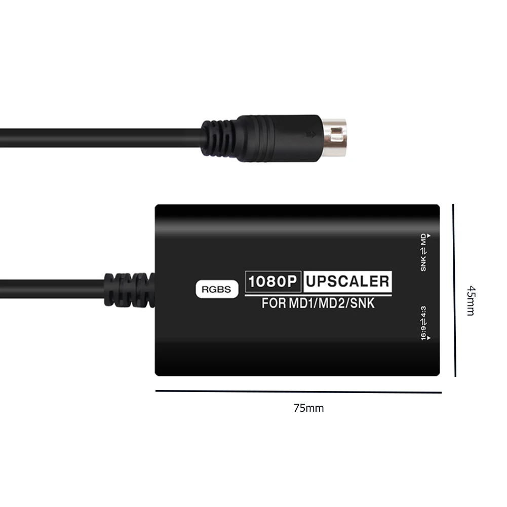 Game Console Video Adapter RGBS HDMI-compatibele Converter Console met beeldverhouding Schakelaar Game Accessoires voor SEGA MD1 MD2 SNK