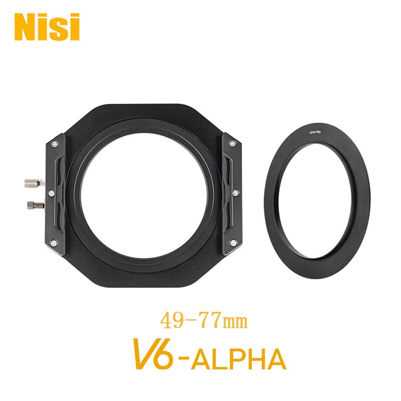 NISI – support de filtre V6 Alpha 100MM 77/49/67/55mm, pour appareil photo DSLR avec adaptateur d'objectif 82mm, bague d'adaptation V6-Alpha