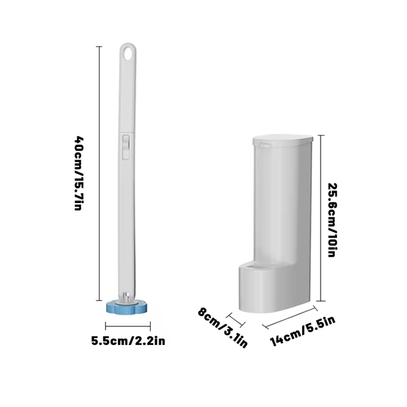 Limpiador de escobilla de baño desechable, Kit de limpieza de baño con mango largo, cabezal reemplazable, cepillo para inodoro, herramienta de accesorios para WC