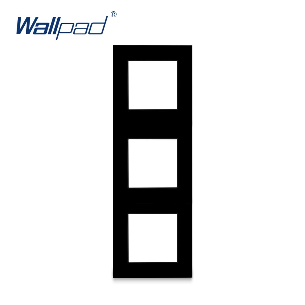 Wallpad Luxury Tempered Glass Panel Frame White Hotel Panel Vertical Frame 1 2 3 4 5 Frames Panel Only: 3 Black