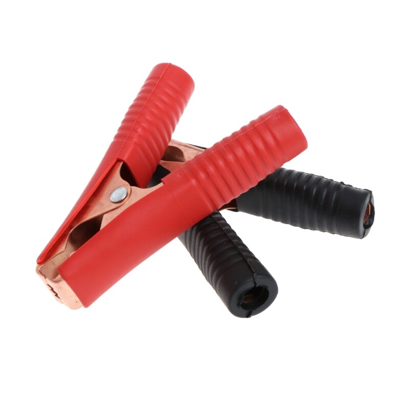 Pinzas de cocodrilo de prueba para batería de coche, pinzas de cocodrilo de 90mm, 100A, 2 piezas