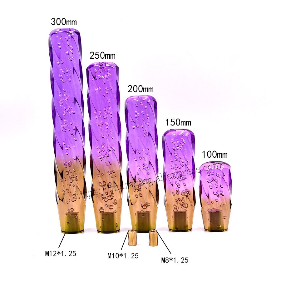 Blue turn Purple Gear Shift Lever Head Universal Crystal Car Shift Knob Replacement Manual