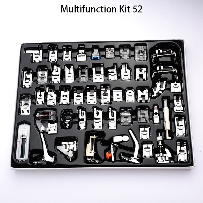 11/32/48/72PCS Sewing Machine Supplies Presser Foot Feet Accessories Singer Brother Sew Kit Braiding Blind Stitch Overlock Parts: 52PCS Presser Foot