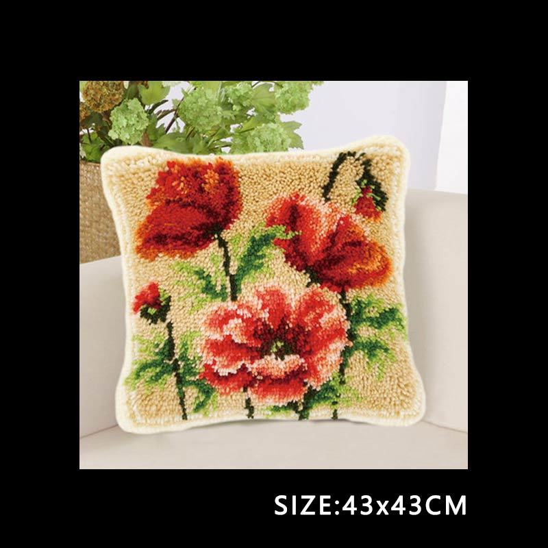 Coussin à crochet, coussin à crochet, coussin à crochet, coussin en mousse pour travaux d'aiguille, taie d'oreiller à crochet, broderie, bricolage, point de croix , 37/43/50 cm