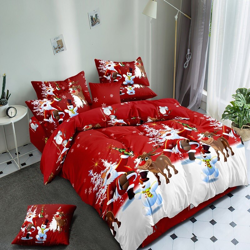 Housse de couette réversible, pour père noël, pour père noël, pour père noël, simple, Double roi: Bleu / 3pcs230x264cm