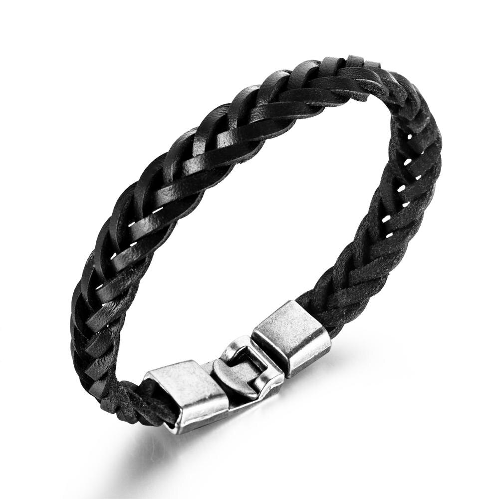 EyeYoYo 210mm sans fil tissage cuir corde Bracelet: Default Title