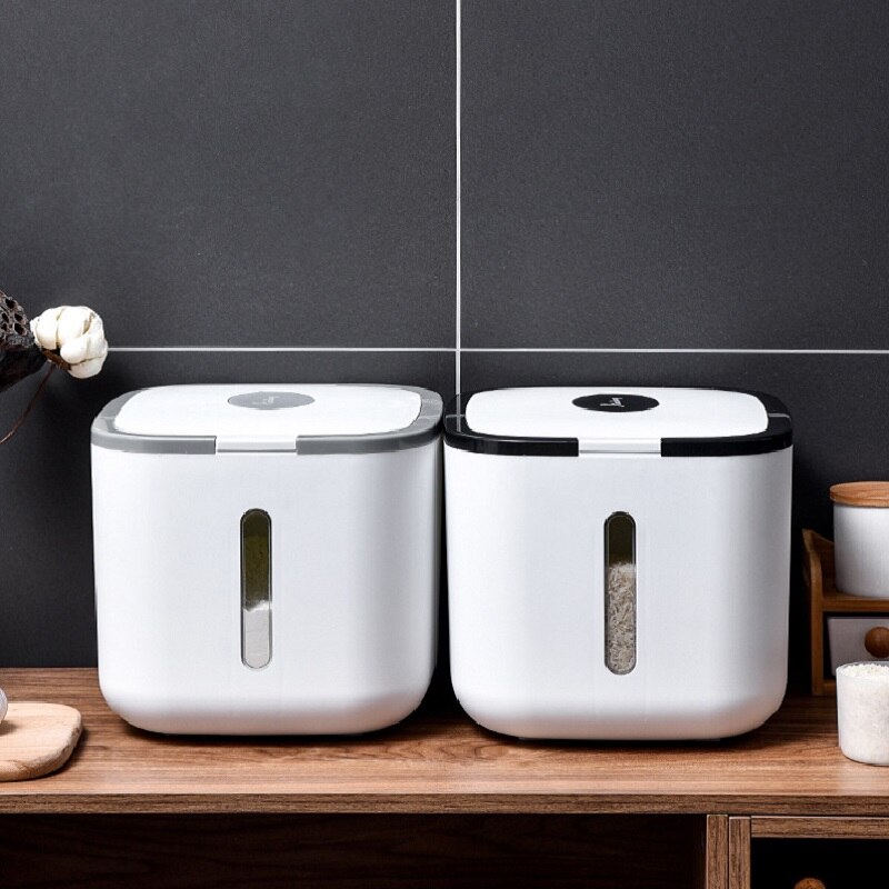 WBBOOMING 12kg Rice Storage Box Pet Dog Food Storage Container Plastic Sealed Rice Bucket Moisture-proof Mildew Anti-Oxidation