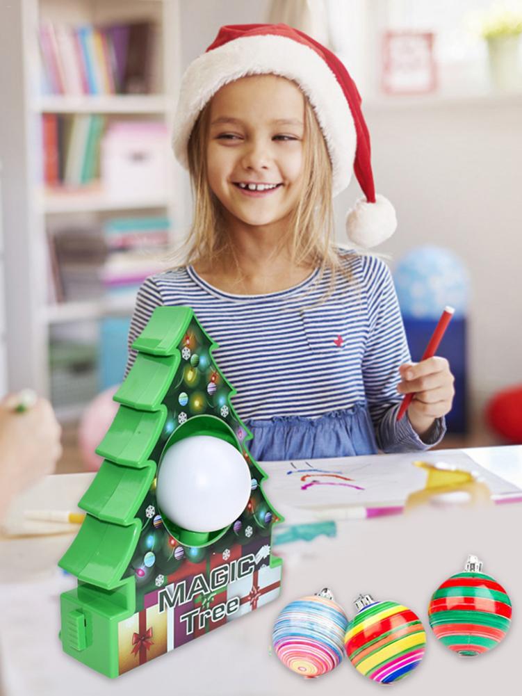 Newest Christmas Tree Painting Ball Christmas Magic Tree Jewelry DIY Christmas Ornaments Xmas Tree Decor Kit Painting Ball Toy