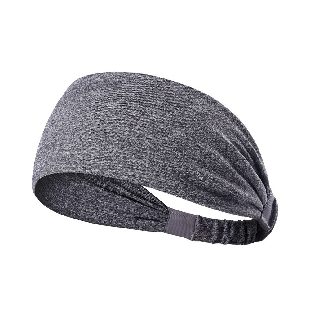 Brede Sport Hoofdband Stretch Elastische Yoga Running Headwrap Haarband Oefening Thuis Gezonde Levensstijl Snelle Levering: Grijs