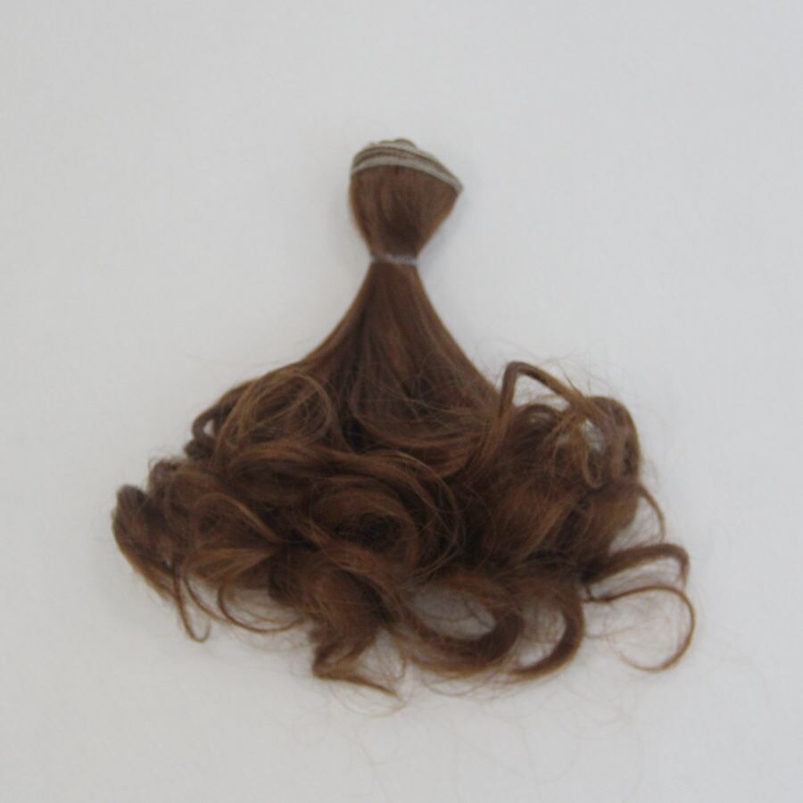 Doll Wig Hair 15cm Diy Tresses For Handmade Baby Toy and Doll Long Doll Hair Curly Thick Wavy Doll Hairs: 5