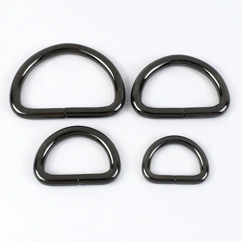 10 Uds. Hebillas de correa de Metal de 13-50mm para bolso, mochila, cinturón, hebilla de anillo O D, correas, Collar de perro, cierre de bucle, accesorios de cuero DIY: 10# / Láser brillante