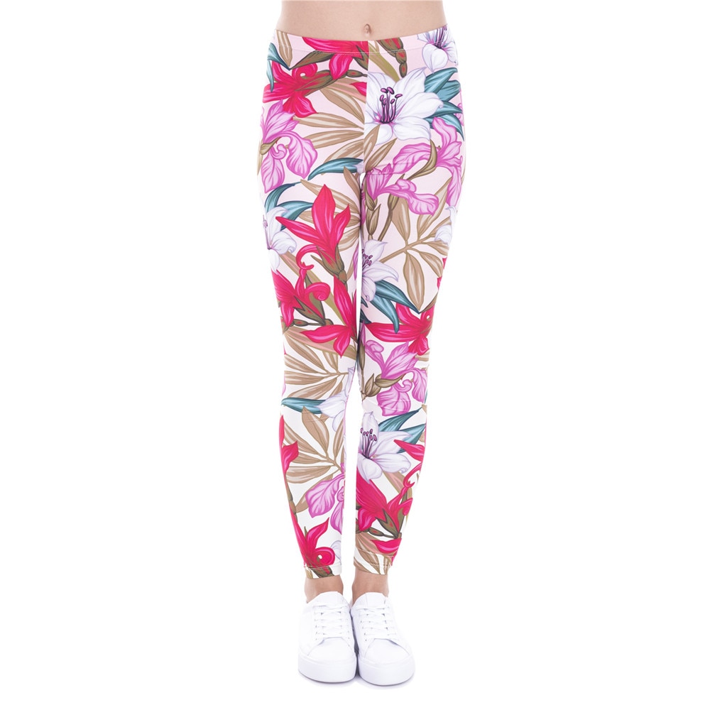 Legins Paradise Flowers Printed Leggins Women Leggings Trousers High Elasticity Casual Women Pants