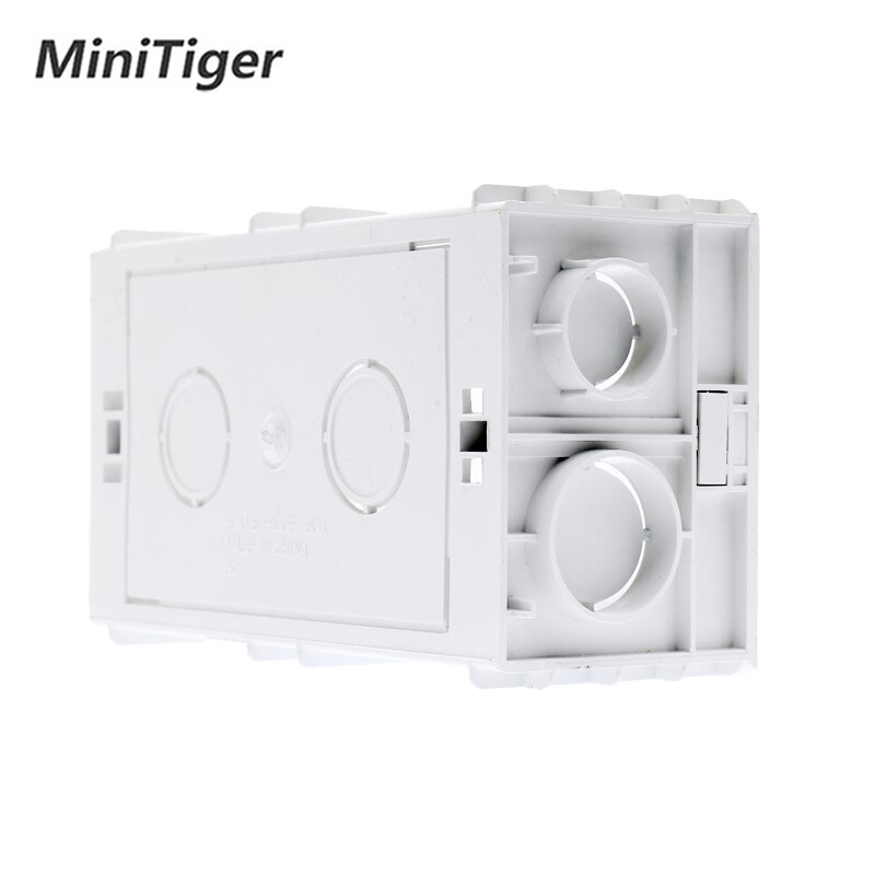 Minitiger Wall Mounting Box Internal Cassette White Back Box 137*83*56mm For 146mm*86mm Standard Touch Switch and USB Socket
