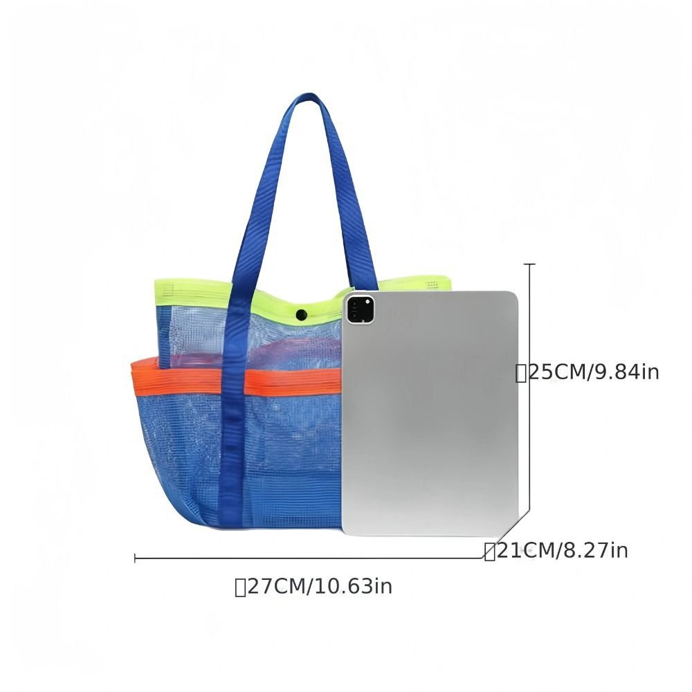 Portable Beach Tote Bag Breathable Foldable Toiletry Bag Durable Large Capacity Quick Dry Swimming Handbag