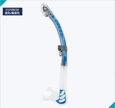 Cressi Alpha Ultra Droog Snorkel Voor Duiken Scuba Snorkelen: Sky Blue