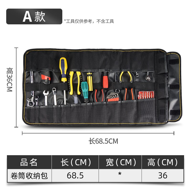 Technician Tool Bag Canvas Portable Bucket Waterproof Hand Tools Bag Organizer Roll Belt Bolsa De Ferramentas Tools Packaging: Tool roll pack