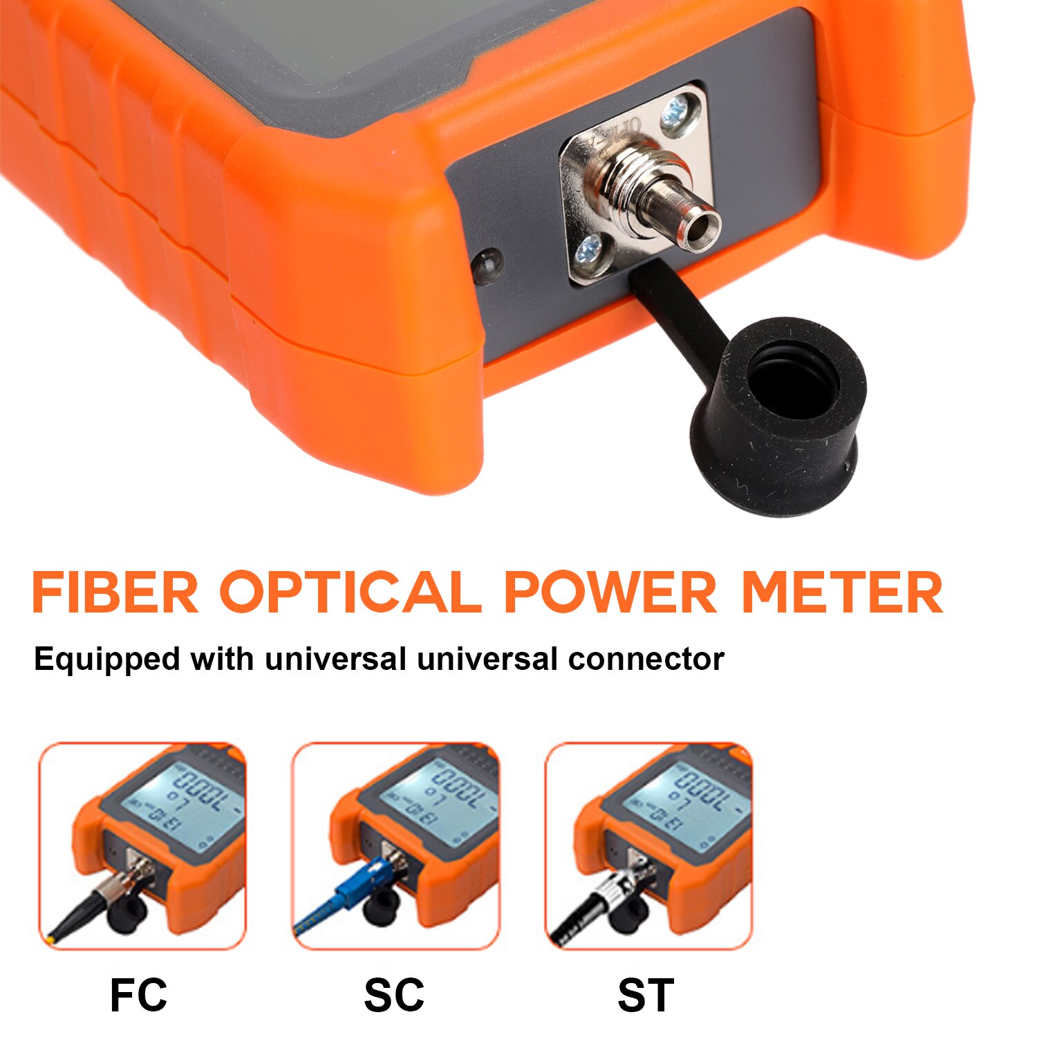Portable Mini Fiber Optical Power Meter 8 Wavelengths with LED Light Network Cable Tester FTTH Fiber Optic Cable Tester
