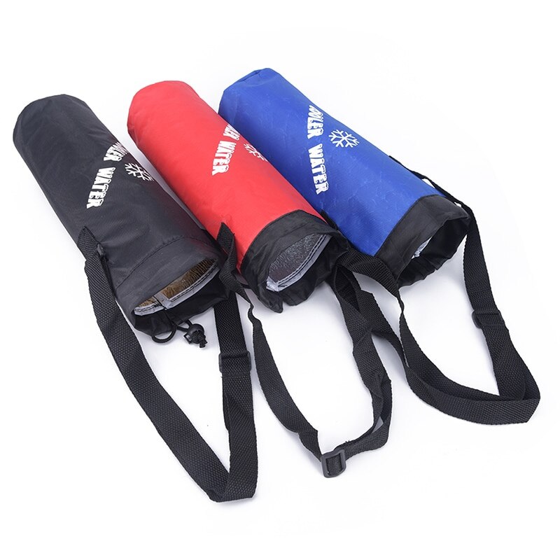 Trekkoord Water Bottle Pouch Hoge Capaciteit Geïsoleerde Koeltas Outdoor Reizen Camping Wandelen Water Zakken