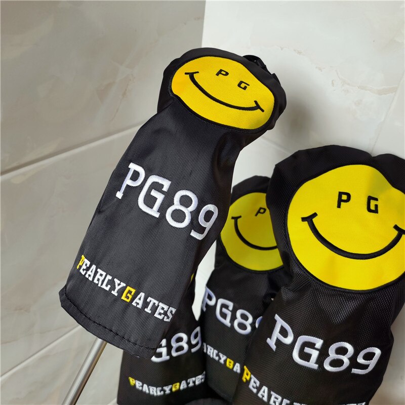 Pearly Gates Golf Driver Fairway Woods Headcovers PG89 Smilling Gezicht Nylon Golf Hybrid Putter Covers Voor Clubs Set Voor Mannen vrouwen