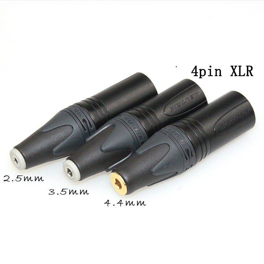 Evenwichtige Vrouwelijke om-Adaptador convertidor macho XLR de 4 pines, 3,5mm/2.5mmm/4,4mm