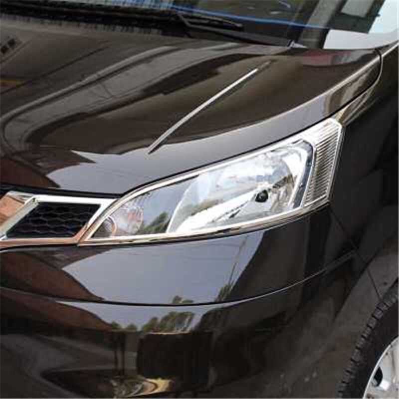 for Nissan NV200 ABS Chrome Front headlight Lamp Cover trim Rear headlight Lamp Cover trim Car styling