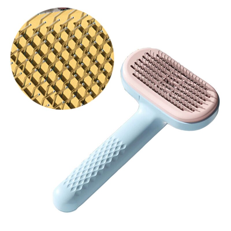 Kat Borstel Hond Kam Haar Kam Voor Katten Accessoires Huisdier Producten Grooming Kammen Schone Borstel Voor Verlies Verwijdert Haren Kat en Hond: Blue 3