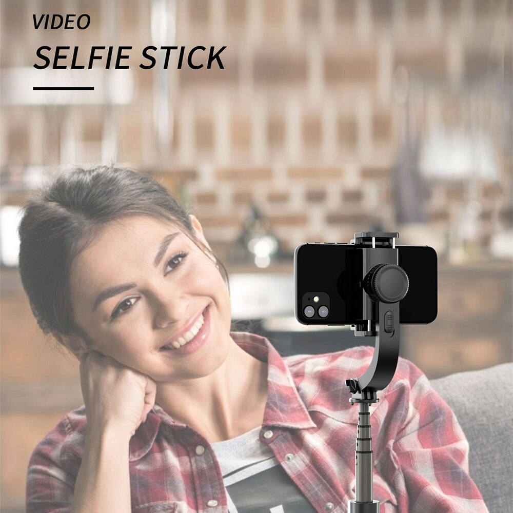 Téléphone portable stabilisé selfie bâton Anti-secousse poche cardan vidéo stabilisateur de tir Gyroscope L08 trépied selfie bâton