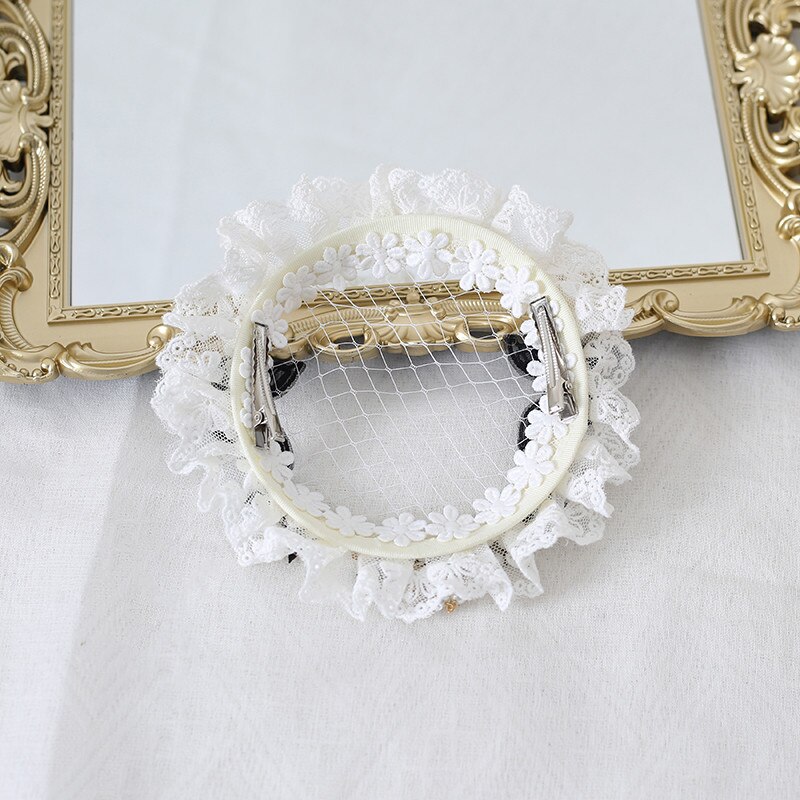 Dla dzieci Lolita opaska robić włosów stroik kwiat koronki projekt włosy księżniczki akcesoria spinka robić włosów hiszpania retro pałac nakrycia głowy A1293
