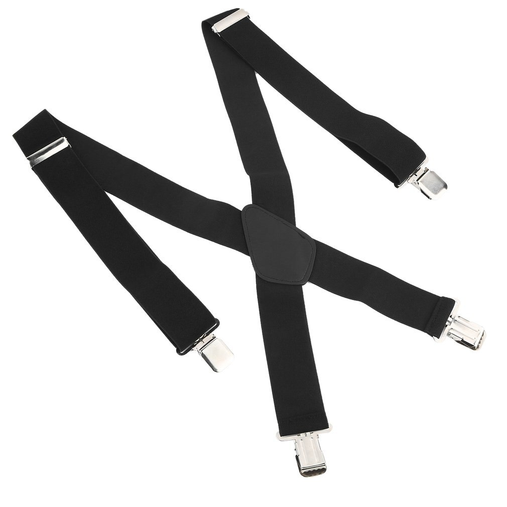130Mm Y-Shape Verstelbare Duurzaam Bretels Heren Clip-On Bretels Solid Elastische Riemen Riemen Bretels