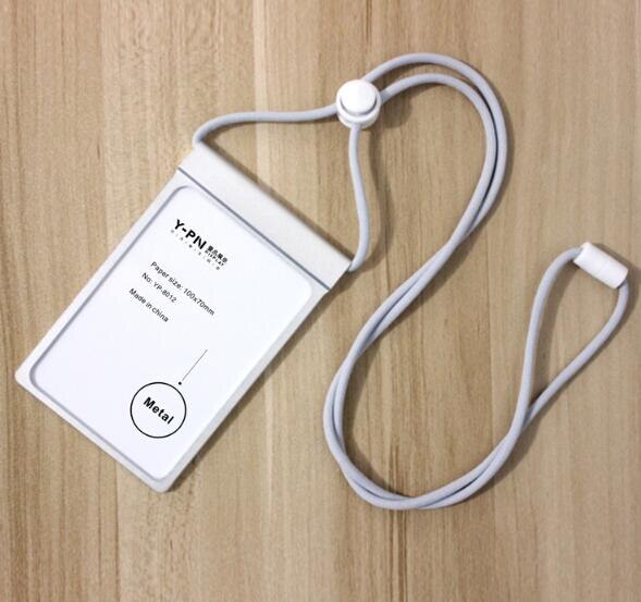 Aluminum Alloy Metal ID Card Sign Frame Name Badge Holder Cover With Lanyard