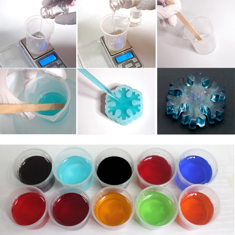 UV Epoxy Resin Ultraviolet Curing Resin Liquid Pigment Dye Handmade Art Craft 15 Color