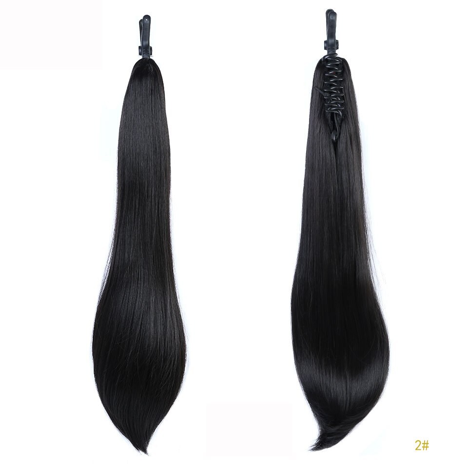 Accessoires De Cheveux Pour Femmes Longue Droite Marron Ombre Griffe Wachtrij De Cheval Pince À Cheveux Synthétique Nl Extension De: 2