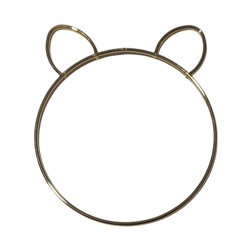 Dream Catcher Metal Hoops Irregular Cloud Elk Cat Animal Shaped Macrame Craft Iron Rings DIY Wind Chime Hanging Decor: 6 large cat head