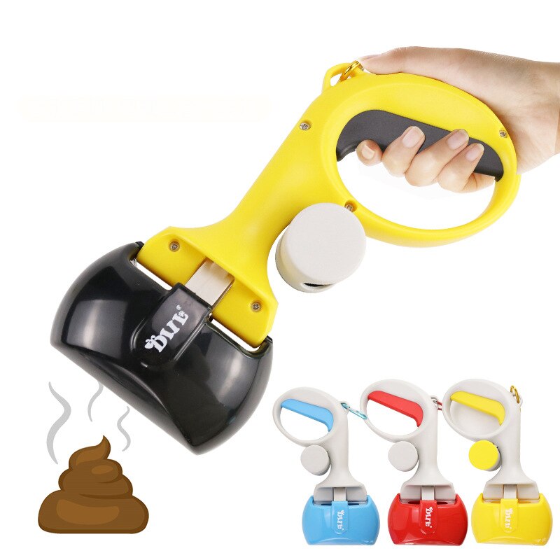Portable Pet Pooper Scooper 2 In 1 Pick Up Holder Outdoor Waste Cleaning Tools with 1 Roll Poop Bags dog cat Pooper Scooper Pet