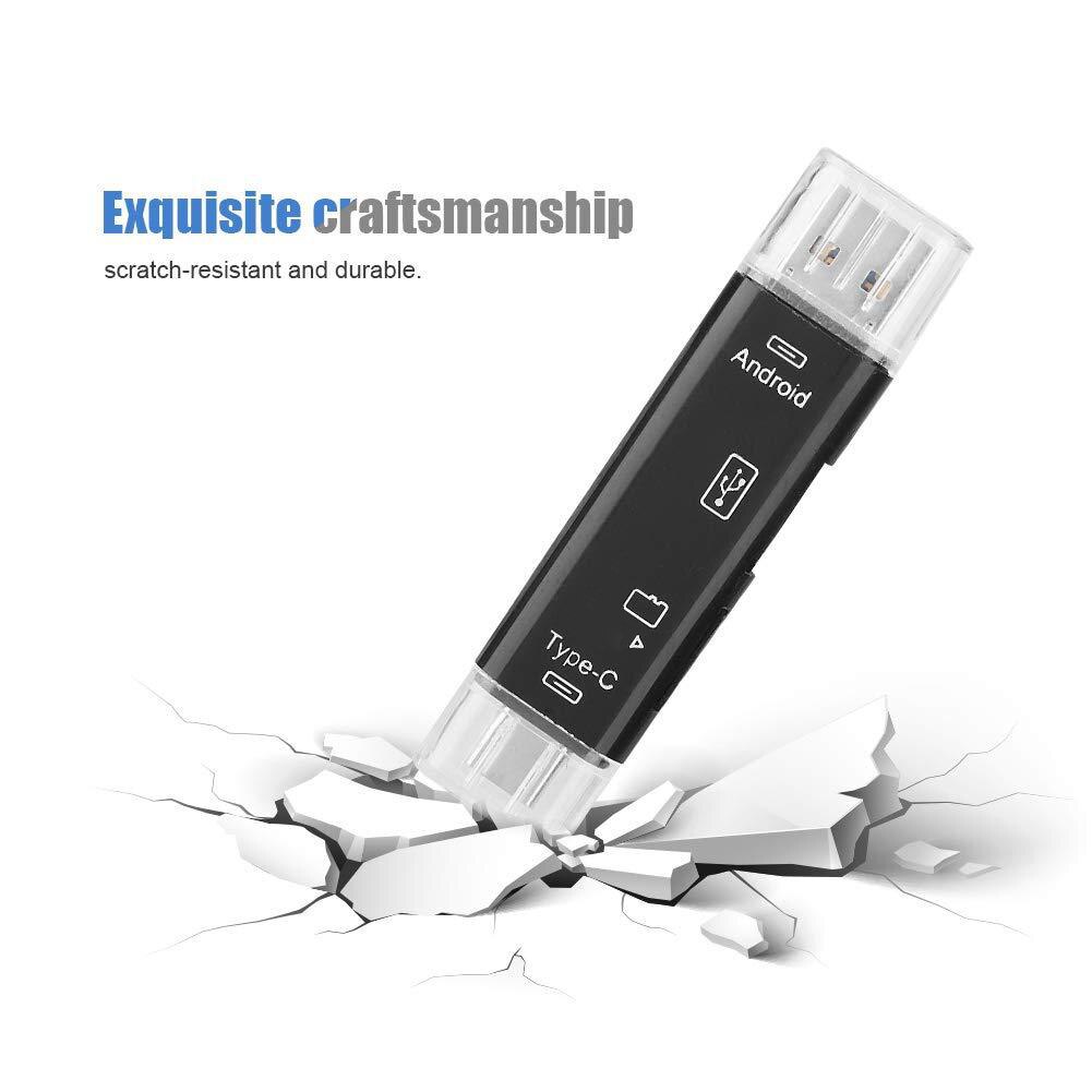 5 in 1 typ-c micro-usb otg dock tf-speicherkartenleser multifunktions-usb-hub compactflash-kartenadapter für laptop