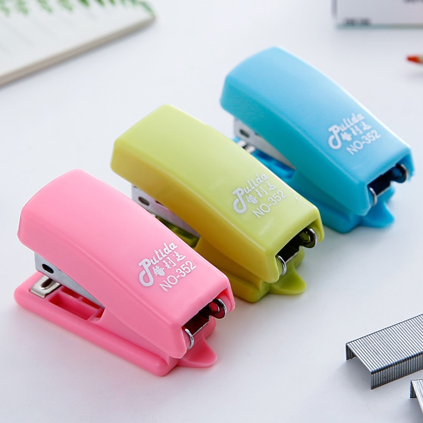 Instrukcja mini zszywacz z zszywki, 2-12 arkuszy 80g PAPIER robić KOPIOWANIA przydatne mini zszywacz dla studenta biurowe wiążące biurowe dostaw