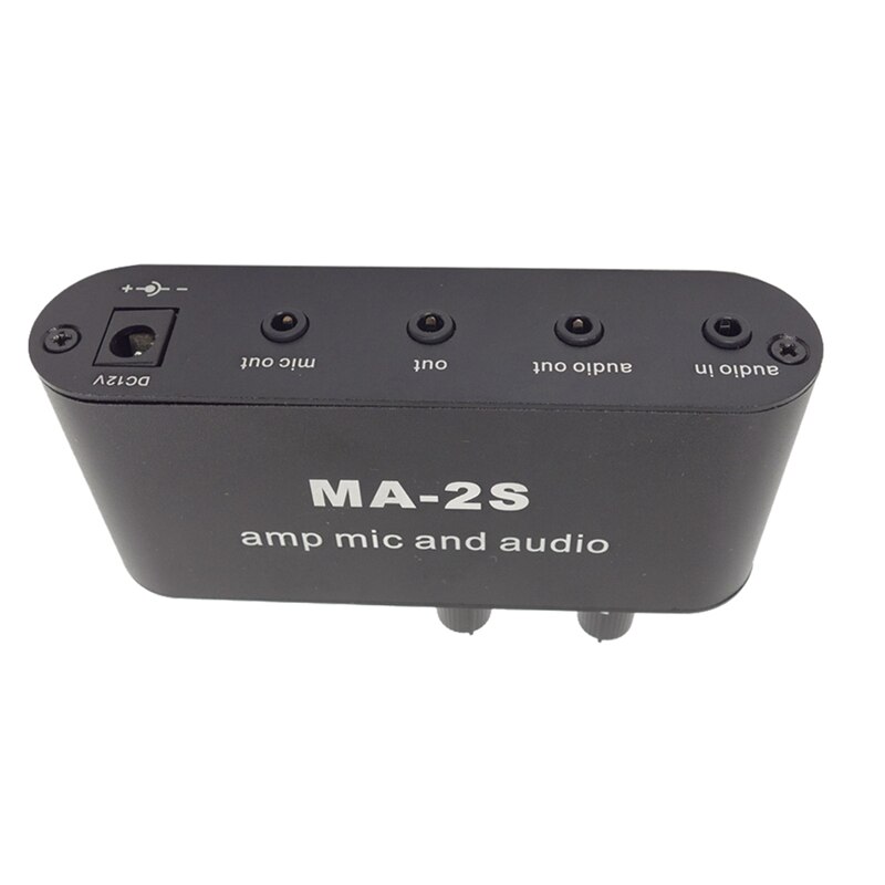 3,5mm Kondensator Mikrofon Verstärker Kopfhörer Verstärker Musik Audio- Vorverstärker Mischen Bord MA-2S