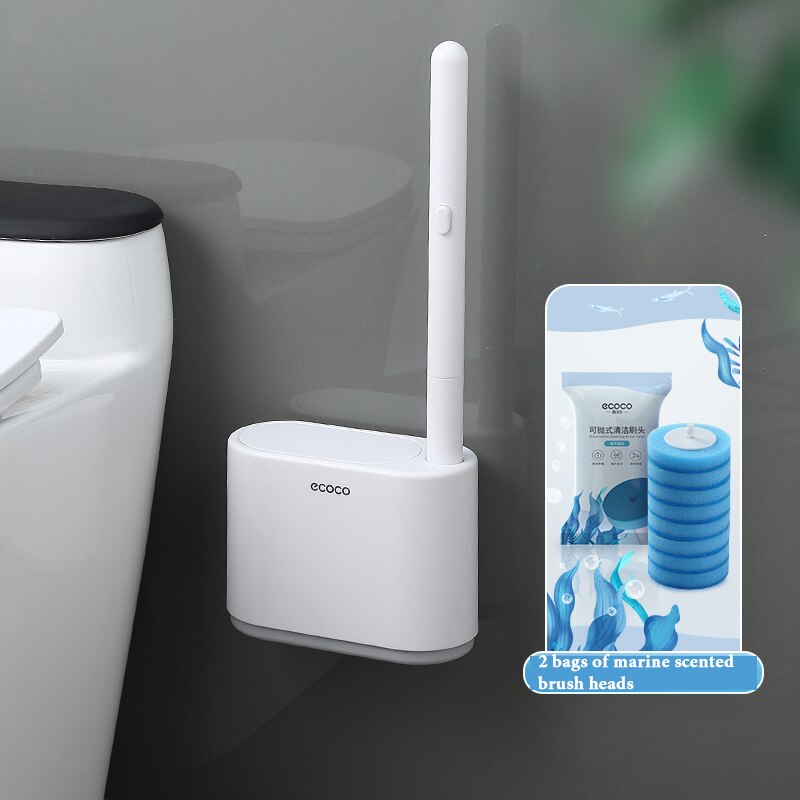 Wegwerp Wc Borstel Huishouden Muur Gemonteerde Kan Worden Gegooid Zonder Dode Hoeken Cleaning Toiletborstel Badkamer Accessoires: Gray A
