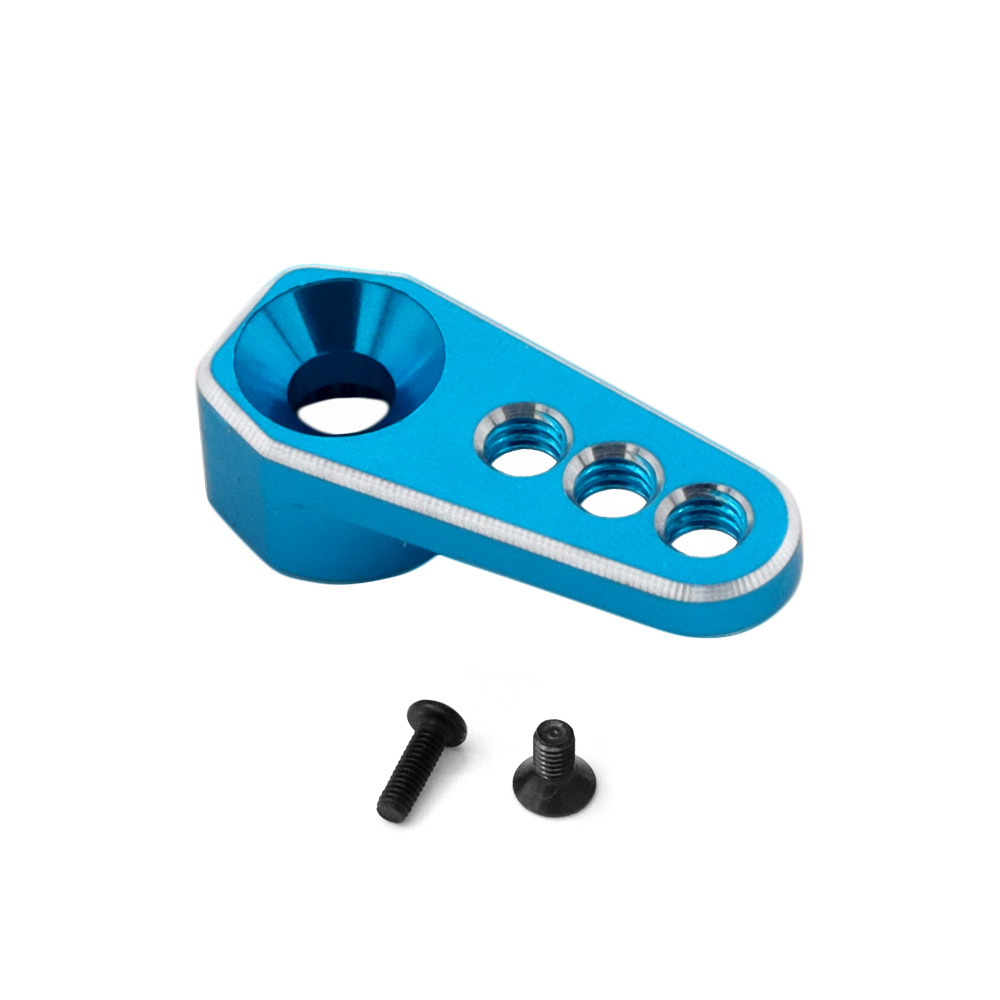 Brazo de dirección de bocina Servo RC 25T de aluminio para coche trepador de control remoto TRX4M Bronco Defender 2065T piezas de mejora de coche RC 1/18: Azul cielo