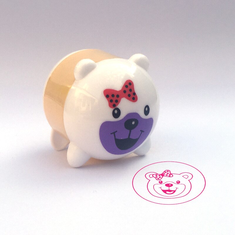 Cartoon Dieren Postzegels Kinderen Speelgoed Kids Seal Voor Scrapbooking Stamper Diy Cartoon Stamper Speelgoed: White bowknot bear