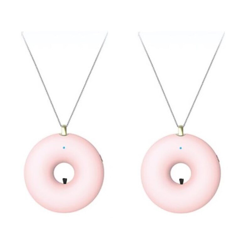 2Pack Persönliche Luftreiniger Tragbare USB Ionisator Luft Frischer Reiniger Halskette Negativ Ionen für Erwachsene freundlicher: Rosa