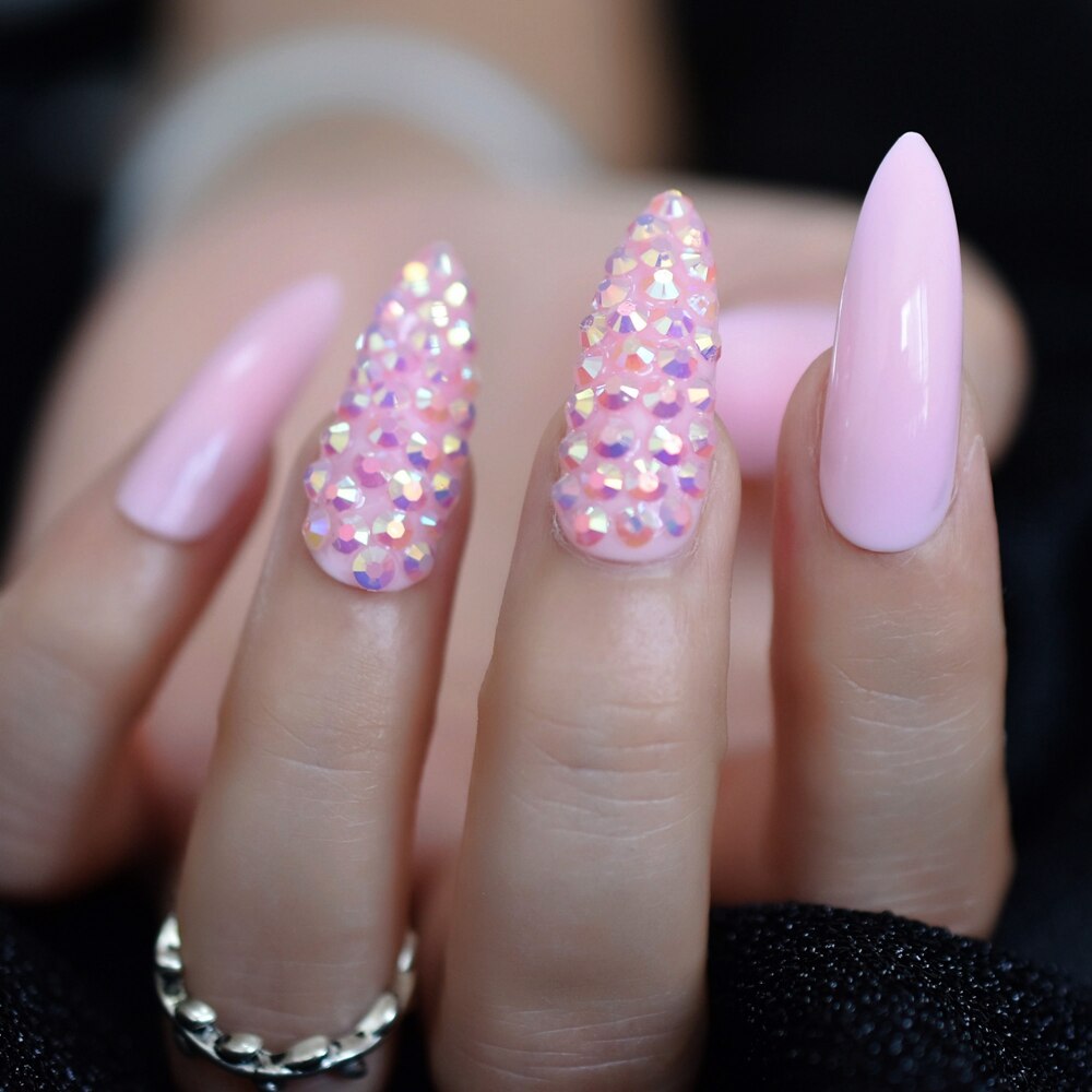 Bady, gelée rose AB, faux ongles Extra longs, pression personnalisée, Kit de pointes de styliste pour Nail Art